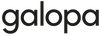Black 'galopa' logo on a transparent background